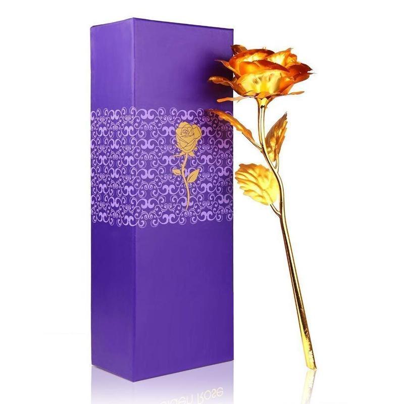 0879 24K Artificial Golden Rose/Gold Red Rose with Gift Box (10 inches) - SkyShopy 0879 24K Artificial Golden Rose/Gold Red Rose with Gift Box (10 inches) - SkyShopy